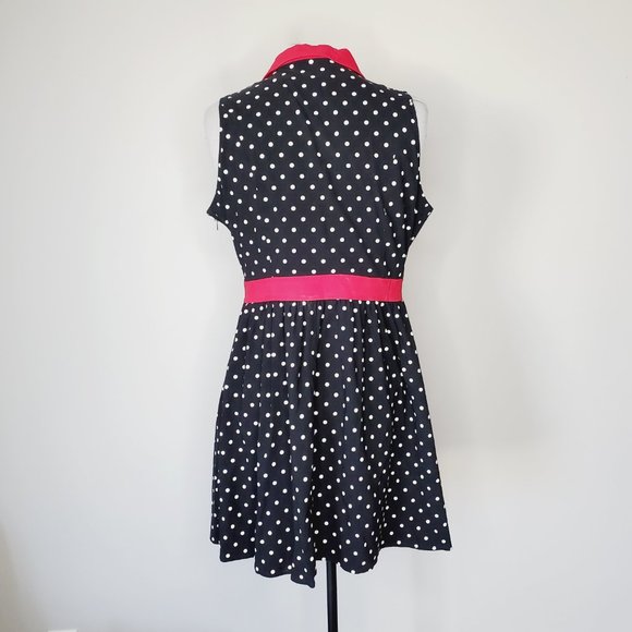Sourpuss Black and Red Polka Dot Mini Dress - Picture 7 of 13